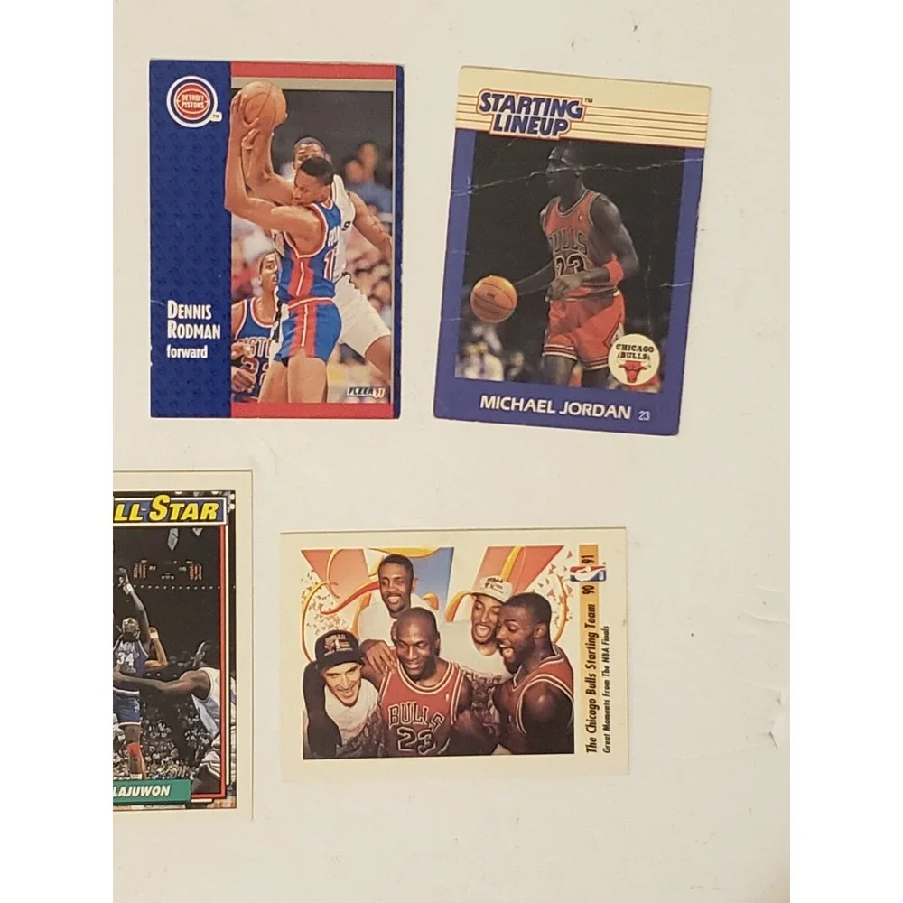 Lot‎ Of 8 Vtg NBA Basketball Cards Michael Jordan Worthy Hardaway